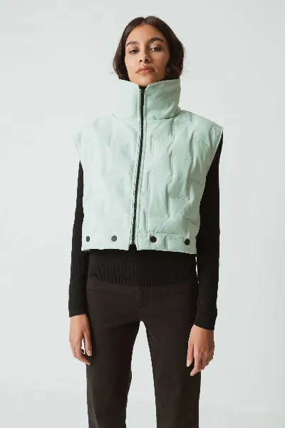 SKFK SKFK Damen vegan Jacke Dione Ã„rmellos GrÃ¼n