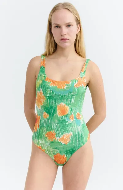 thinking mu Thinking MU Damen vegan Badeanzug Amalfi Crayon Green