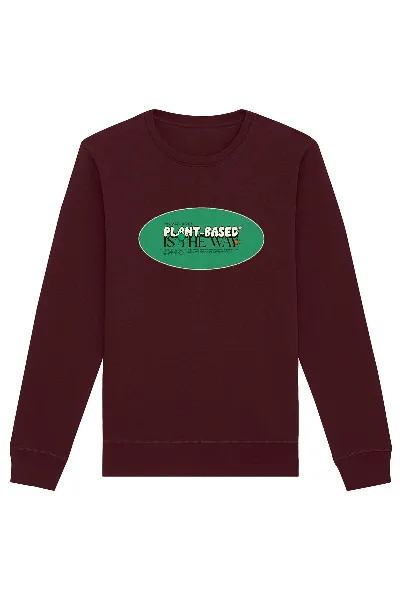 Oat Milk Club Oat Milk Club Damen vegan Sweatshirt Plant-Based Is The Way Burgundy