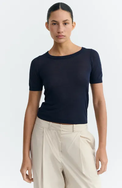 thinking mu Thinking MU Damen vegan Top Noctis Navy