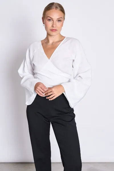 JAN N JUNE JAN 'N JUNE Damen vegan Wickelbluse Rora