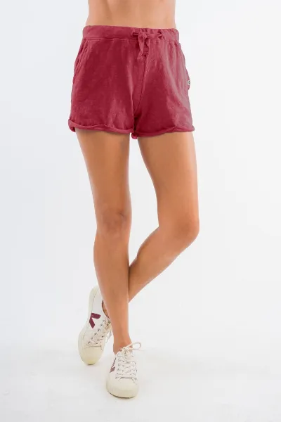 RAVENS VIEW IBIZA RAVENS VIEW IBIZA Damen vegan Mini Shorts Sunset Granatrot