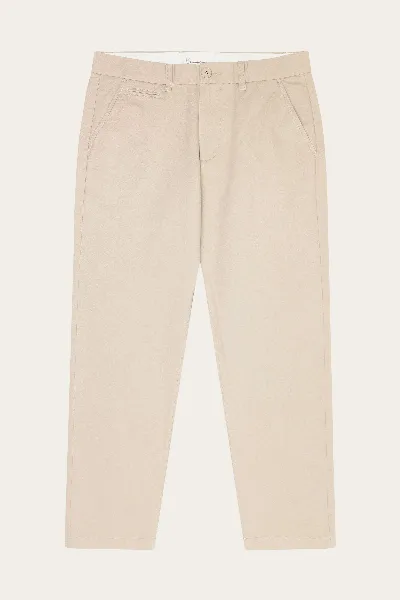 KnowledgeCotton Apparel KnowledgeCotton Apparel Herren vegan Chino-Hose Flint Wide Light Feather Gray
