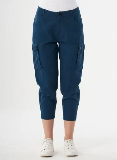 ORGANICATION ORGANICATION Cargohose aus Leinengemisch
