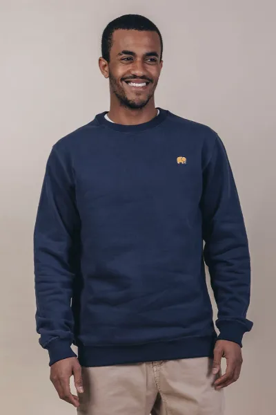 Trendsplant Trendsplant Herren vegan Pullover Essential Blau
