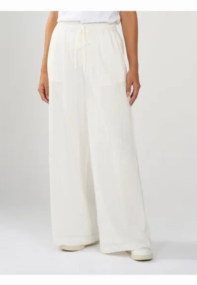 KnowledgeCotton Apparel KnowledgeCotton Apparel Weite Hose - Cotton crepe elastic waist pants - aus Bio-Baumwolle