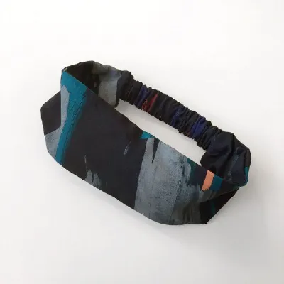 WiDDA berlin WiDDA berlin SPLASH Stirnband in Dunkelblau gemustert aus TENCEL