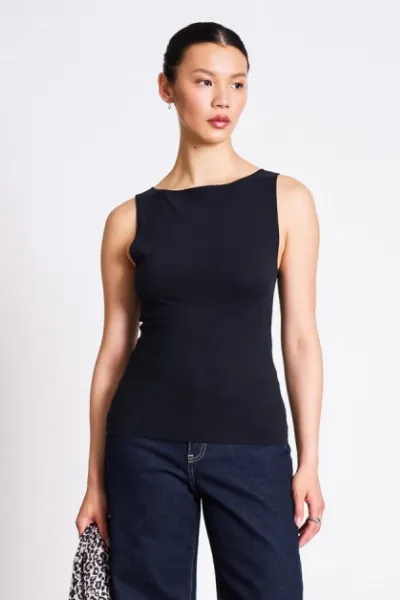 JAN N JUNE JAN 'N JUNE Damen vegan Top Bootsausschnitt Felis