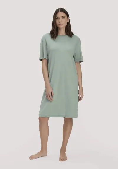 hessnatur hessnatur Damen Nachthemd PURE COTTON aus Bio-Baumwolle - grün