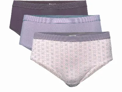 Living Crafts Living Crafts 3er-Pack Bio-Damen-Slips 'POLLY', minimal print mauve,
