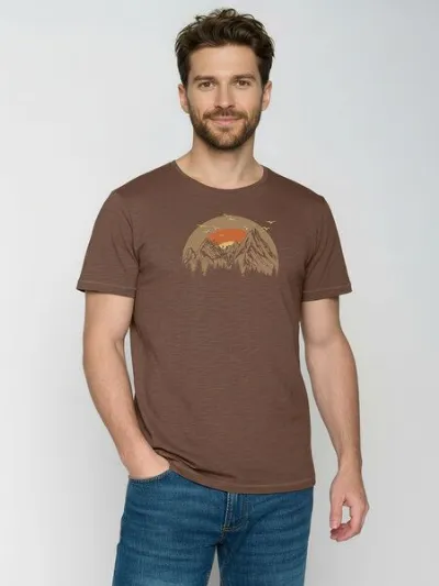 GreenBomb GREENBOMB Peak Circle Spice - Sportliches T-Shirt aus Bio-Baumwolle / hochwertiger Print / GOTS / Fair & Vegan