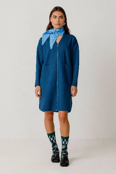 SKFK SKFK Damen vegan Kleid Agara Blau