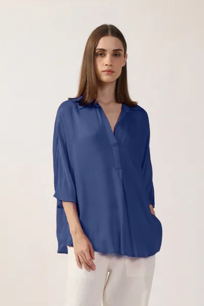 Neu Nomads Neu Nomads Damen vegan Bluse Jasmine Bluejay