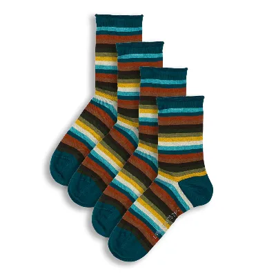 Living Crafts LIVING CRAFTS - Damen Socken, 2er-Pack - Gestreift