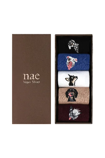 NAE NAE Damen vegan Multipack 5x Socken Doggie Multicolor
