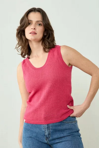 Clotsy Clotsy Damen vegan Oberteil Arantxa Magenta