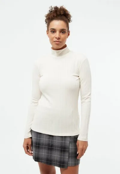 Givn Berlin Givn Berlin Geripptes Longsleeve GBVIDA aus Bio-Baumwolle mit Rollkragen