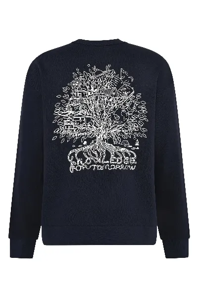 KnowledgeCotton Apparel KnowledgeCotton Apparel Herren vegan Sweatshirt Sos Rundhalsausschnitt Rücken Print Night Sky
