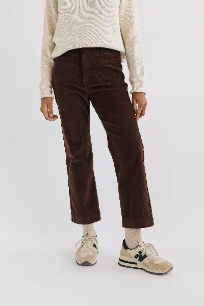 TWOTHIRDS TWOTHIRDS Damen vegan Hose Altefahr Schokoladenbraun