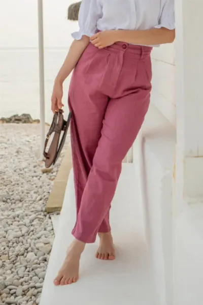 Clotsy Clotsy Damen vegan Hose Leire Mauve