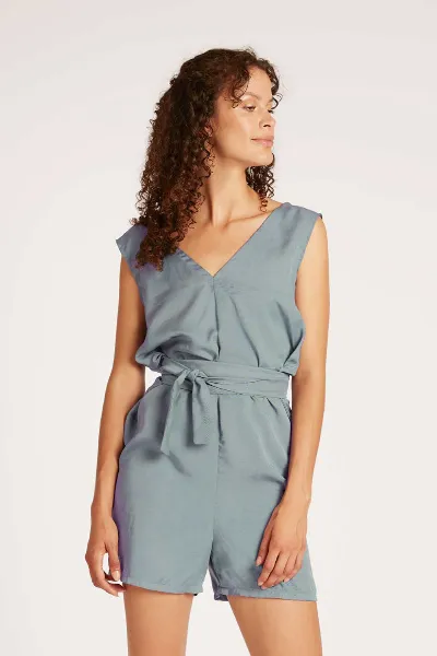 WiDDA WiDDA Damen vegan Playsuit Enibo Light Blue