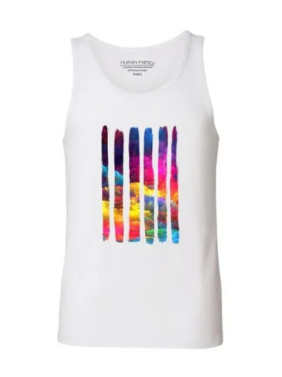 Human Family Human Family Herren Tanktop aus Bio Baumwolle Jump - Colour Splash
