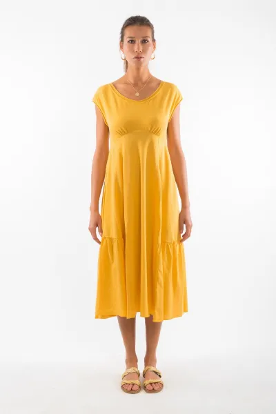 RAVENS VIEW IBIZA RAVENS VIEW IBIZA Damen vegan Kleid Anne Gold Gelb