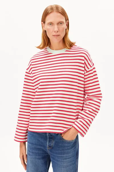 ARMEDANGELS ARMEDANGELS Damen vegan Pullover Frankaa Gestreift Mars
