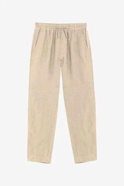 Kings of Indigo Hose Martin Leinen Off White