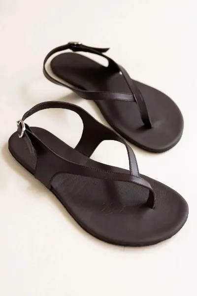 Clotsy Clotsy Damen vegan Sandalen Barefoot Alba Braun