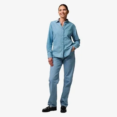 YTWOO YTWOO Damen-Jeansbluse aus Bio-Baumwolle