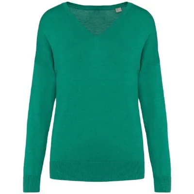 Greenspired Greenspired Umweltfreundlicher Damenpullover mit V-Ausschnitt aus Lyocell 280g/m²