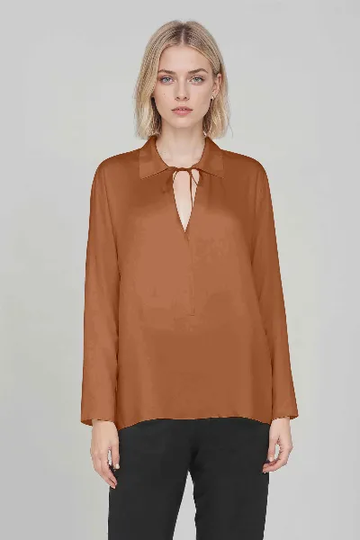 Neu Nomads Neu Nomads Damen vegan Bluse Bettina Tunika Cognac