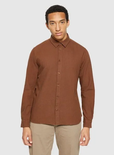 KnowledgeCotton Apparel KnowledgeCotton Apparel Heavy Twill Flannel Hemd Regular Fit aus Bio-Baumwolle