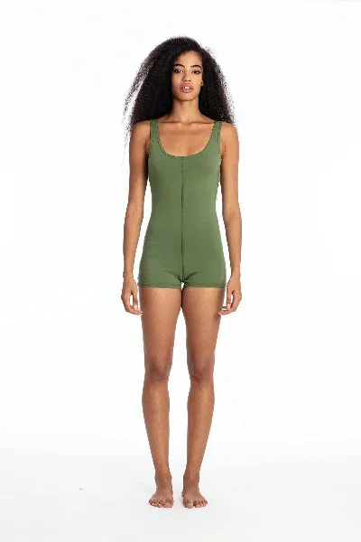 RAVENS VIEW IBIZA RAVENS VIEW IBIZA Damen vegan Mini Jumpsuit Leela Waldgrün