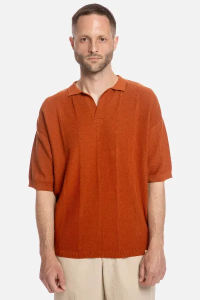 MATONA MATONA Herren vegan Poloshirt Pekannuss