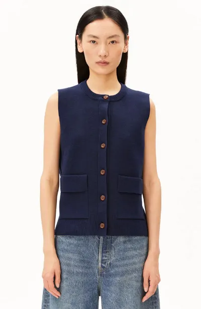 ARMEDANGELS ARMEDANGELS Damen vegan Strickcardigan In Marineblau Mit Farbverlauf