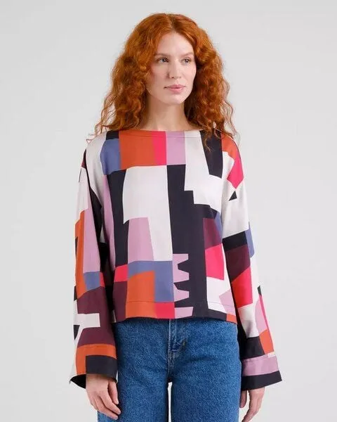 Dedicated DEDICATED Bluse Udda Abstract Chaos - Multicolor
