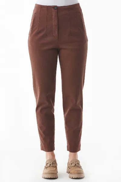 ORGANICATION ORGANICATION Damen vegan Hose Kakaobraun