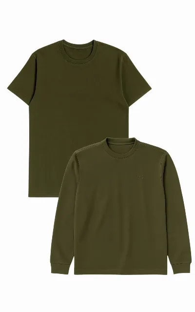 GORG GORG Herren vegan Set T-Shirt & Sweatshirt Grün/Grün