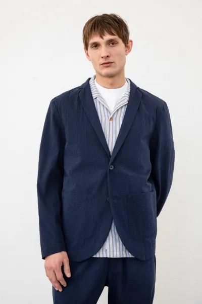 Rotholz Rotholz Herren vegan Blazer Marineblau