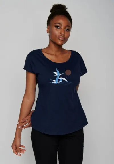 GreenBomb GREENBOMB Animal Goose Family Cool - Sportliches T-Shirt aus Bio-Baumwolle / hochwertiger Print / GOTS / Fair & Vegan