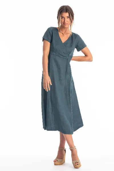 RAVENS VIEW IBIZA RAVENS VIEW IBIZA Damen vegan Kleid Bellagio Ozeanblau