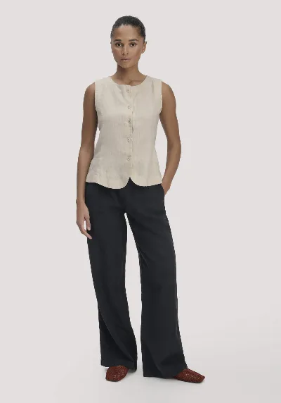 hessnatur hessnatur Damen Hose Wide Leg aus TENCEL™ Lyocell mit Leinen