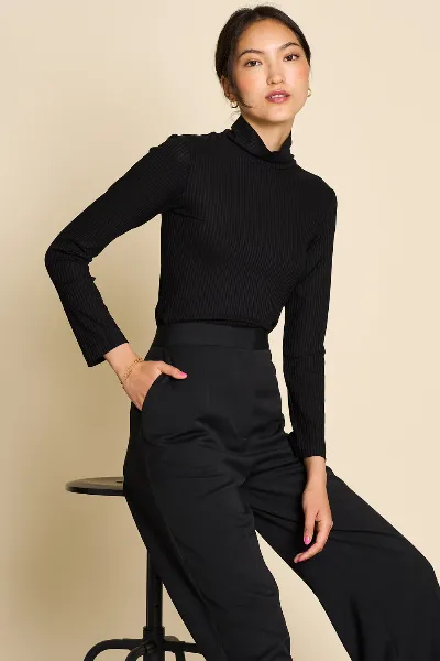 JAN N JUNE JAN 'N JUNE Damen vegan Rollkragenpullover Mio Rib