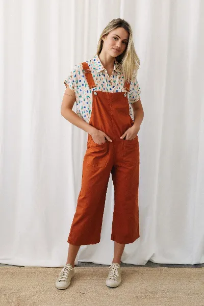 TWOTHIRDS TWOTHIRDS Damen vegan Dungaree Alaid Adobe Orange