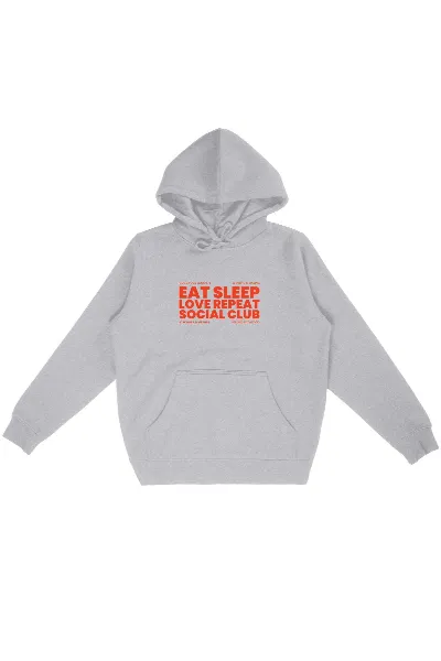 Oat Milk Club Oat Milk Club Damen vegan Hoodie Eat Sleep Love Repeat Heather Grey