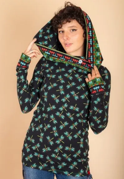 Die rote Zora Die rote Zora Zora Hoodie mit Muster