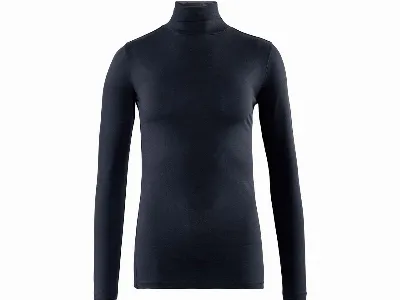Living Crafts Living Crafts Bio-Damen-Langarmshirt Nia mit Rollkragen, ink blue,