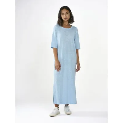 KnowledgeCotton Apparel KnowledgeCotton Apparel Leinenkleid - Linen short sleeved t-shirt dress - GOTS/Vegan